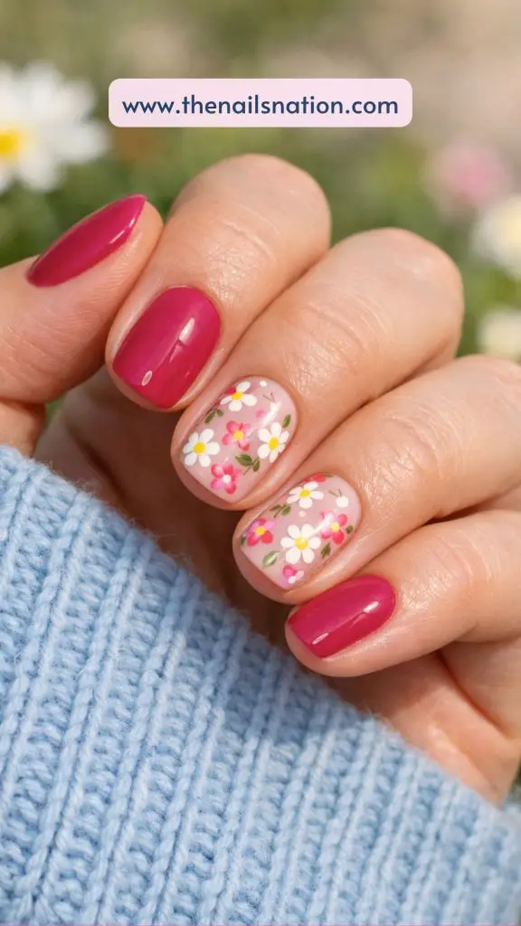Pink Spring Nail Ideas Almond for Elegant Length (1)
