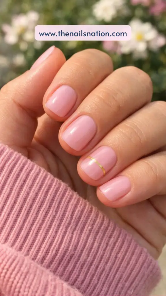 Pink Spring Nails with Flowers for a Blooming Look
