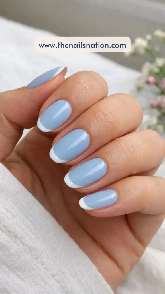 Simple Blue Nail Designs for Everyday Spring Vibes