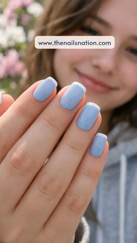 False Nails Blue Spring Nail Ideas for Quick Glam